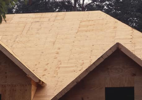 The ground under a pitched roof